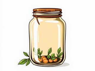 glass jar with vegetables
