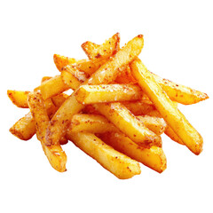 Crispy, seasoned fries, piled high