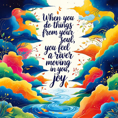 When you do things from your soul, you feel a river moving in you, a joy
