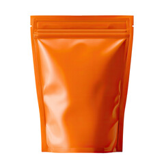 Orange foil pouch,  sealed,  food packaging