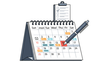 May calendar planning, task scheduling, productivity checklist, time management, event organization, daily agenda, office desk, reminder system, business schedule, workflow tracking
