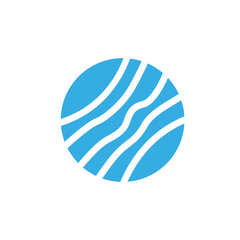 Neuro logo design, vector illustration, round shape, veins compression logo