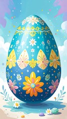 Colorful Easter egg illustration