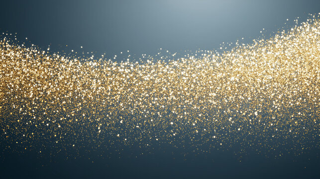 Golden confetti frozen in motion against dark background, celebrating energy and sparkle.