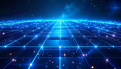 Futuristic Glowing Abstract Digital Network Connection Technology Background