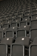 Naklejka premium Empty stadium seats in rows