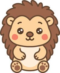Cute cartoon Hedgehog Illustration for kids