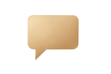 Gold speech bubble graphic