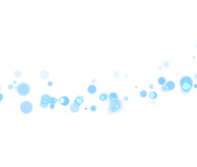 Blue Glow Bokeh Lights Overlay PNG With Transparent Background