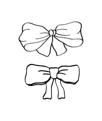 Ribbon bow icon illustration design template