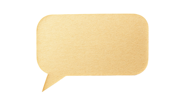 Empty light beige speech bubble (1)