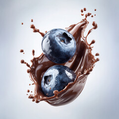 チョコレートに包まれたブルーベリー