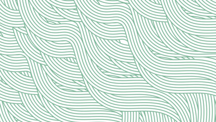 Abstract background with green curved line pattern on white, modern decorative design, perfect for wallpaper, textile, and digital template.
