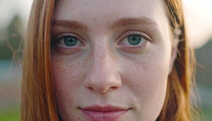 Close-up portrait of a redhead