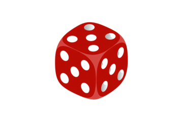 Roll the dice with luck and chance with this vibrant red icon