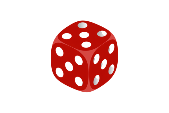 Roll the dice with luck and chance with this vibrant red icon