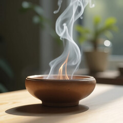 incense sticks in a bowl