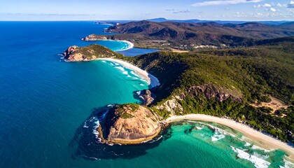 Obraz premium Coastal landscape, dramatic bay