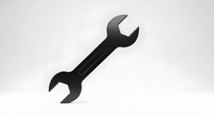 Metal wrench tool used for mechanical repair, maintenance, and workshop activities.
