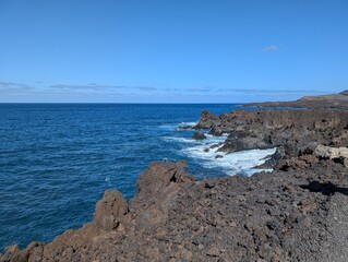 Los Hervideros cliffs in Lanzarote, Canary Islands (Spain)