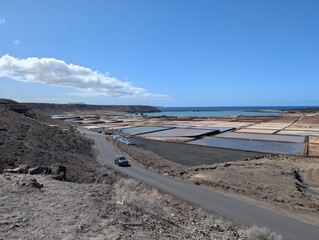 Salt flats in Lanzarote, Canary Islands (Spain)