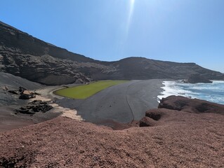 Lago Verde Lagoon in Lanzarote, Canary Islands (Spain)