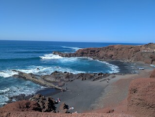 Volcanic landscape of Lanzarote, Canary Islands (Spain)