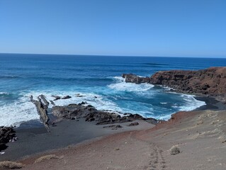 Volcanic landscape of Lanzarote, Canary Islands (Spain)