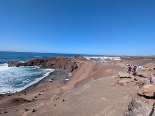 Volcanic landscape of Lanzarote, Canary Islands (Spain)