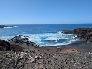 Volcanic landscape of Lanzarote, Canary Islands (Spain)