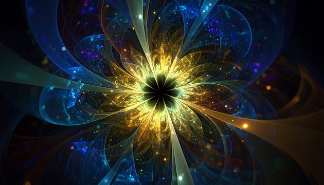 Abstract fractal flower design