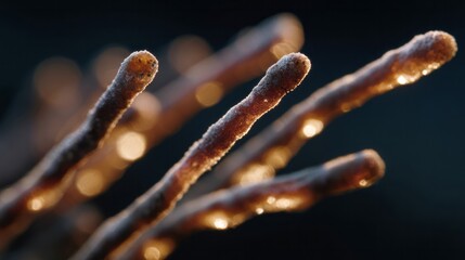 Frost-kissed branches glittering like cosmic antennas, whispering the magic of Winter Solstice and the Norse Yule's serenity