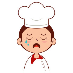 chef crying face cartoon cute