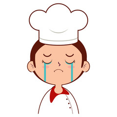 chef crying face cartoon cute