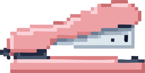 Pink Stapler Pixel Art.