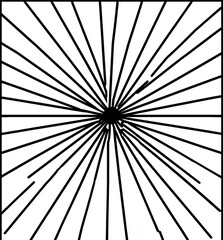 Obraz premium Radial lines converging to a central point