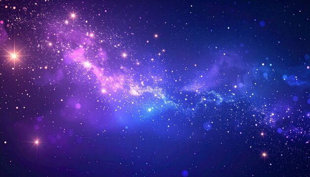 宇宙の幻想：きらめく銀河と星屑Reference Image