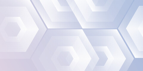 Simple hexagon lines on light mesh blue an pink background. Geometric stripe line art design for poster, brochure, cover, website, header, web banner art simple design abstract