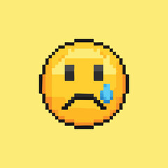 Sad Emoji Pixel Art