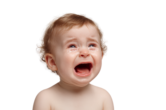 Crying Baby with Tear Drops