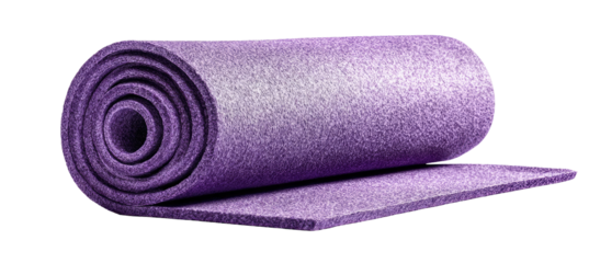 Rolled up purple fabric material