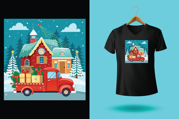 The best way to spread christmas cheer t shirt design vector. This design you can be used in bags, posters, sticker, mugs and also different print items.