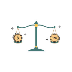 Icon Scale balancing money and tax