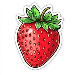 Delicious Strawberry: A vibrant illustration of a ripe strawberry with a pop of color. It showcases the natural beauty and fresh appeal of the fruit.
