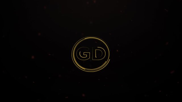 Golden GD Circle Logo Animation Elegant and Luxurious Intro