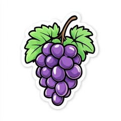 Grapes and Greenery: A cluster of vibrant purple grapes hangs alongside verdant leaves, creating an idyllic image of natural abundance, showcasing the beauty of the vineyard.