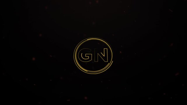 Golden Logo Intro Animation  Elegant GN Monogram Reveal
