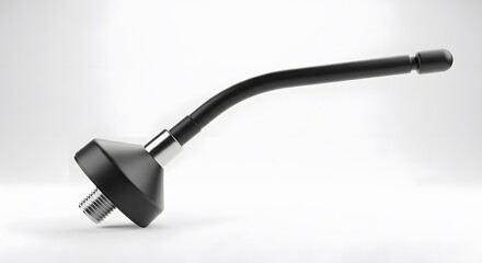 Flexible desk lamp with long adjustable neck and small head design in clean monochrome style.
