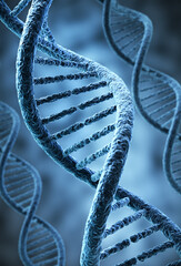 DNA Double Helix Spiral Molecule Structure, molecule or atom Science or medical background, 3d illustration.