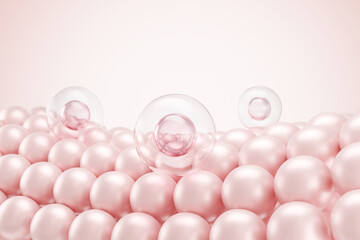 Cosmetic serum Oil drop on skin cell, Skin Repair, moisturizer, collagen serum, 3d rendering.